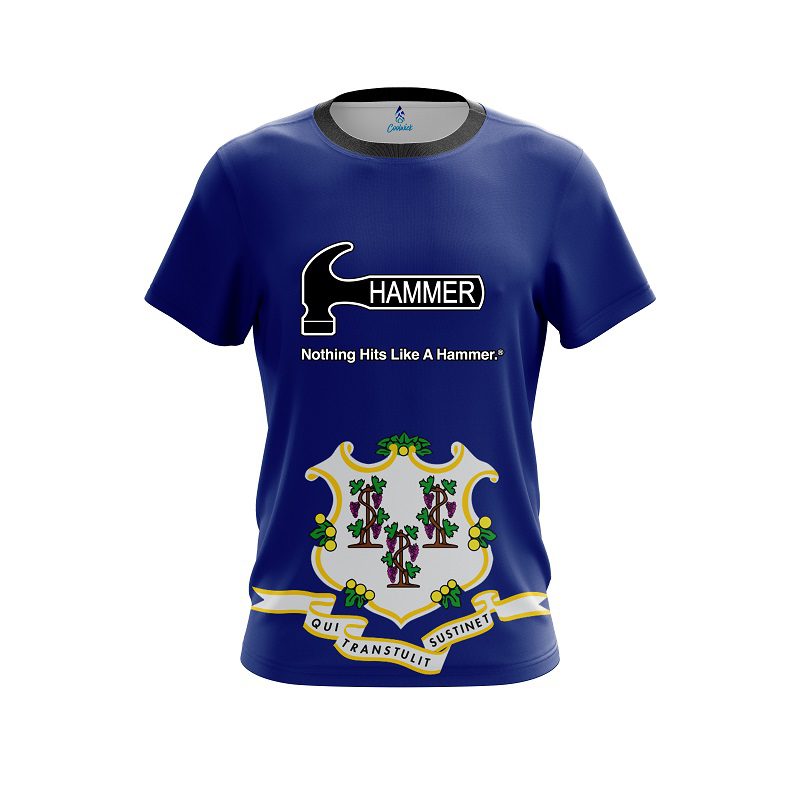 Hammer Connecticut Flag CoolWick Bowling Jersey