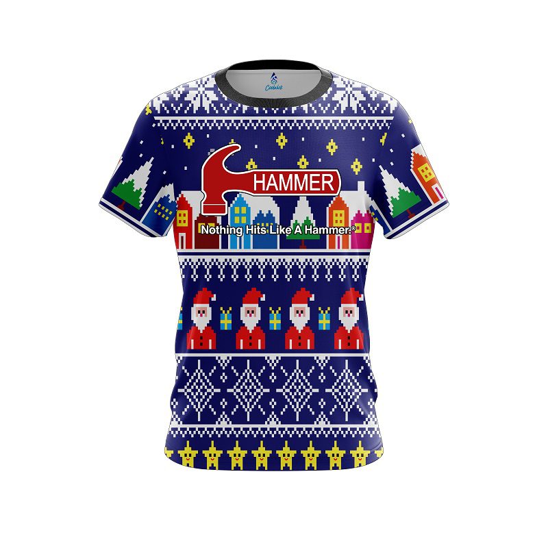 Hammer Dirty Santa Blue CoolWick Bowling Jersey