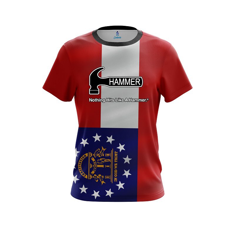 Hammer Georgia Flag CoolWick Bowling Jersey