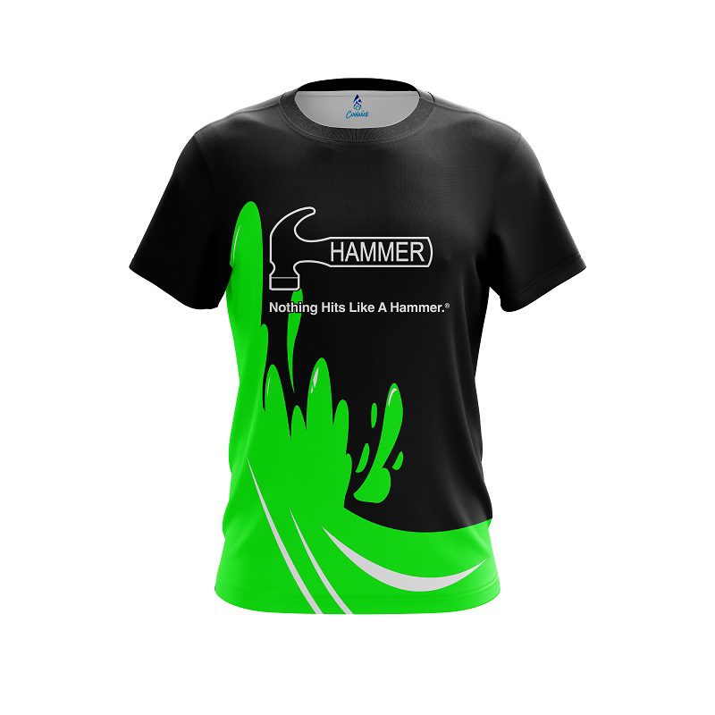 Hammer Green Splash CoolWick Bowling Jersey