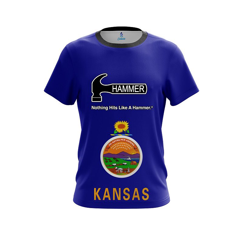 Hammer Kansas Flag CoolWick Bowling Jersey