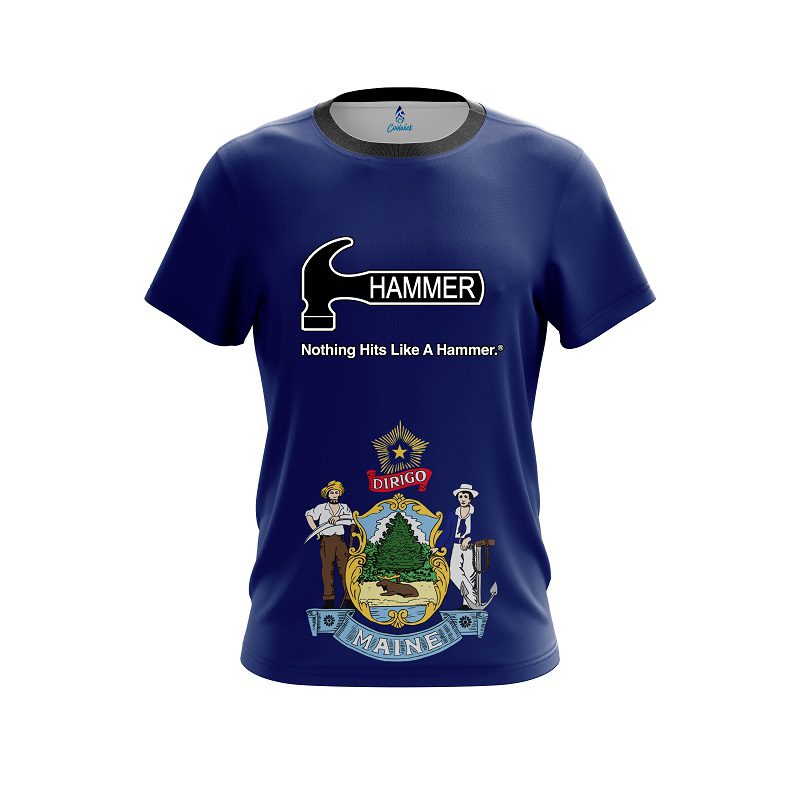 Hammer Maine Flag CoolWick Bowling Jersey