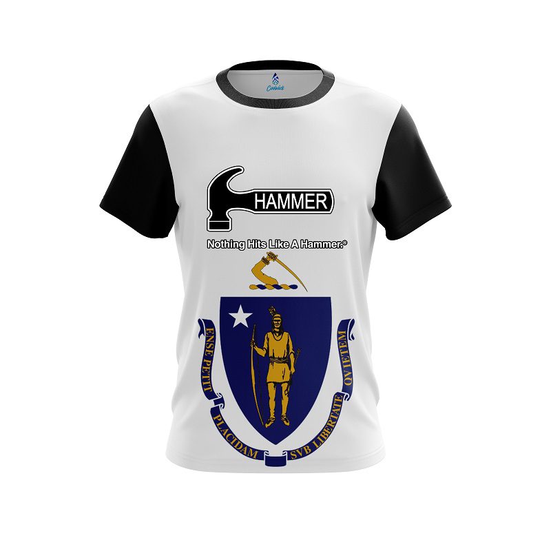 Hammer Masssachucets Flag CoolWick Bowling Jersey