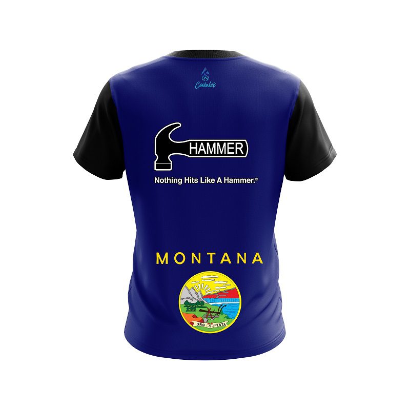 Hammer Montana Flag CoolWick Bowling Jersey - Image 2