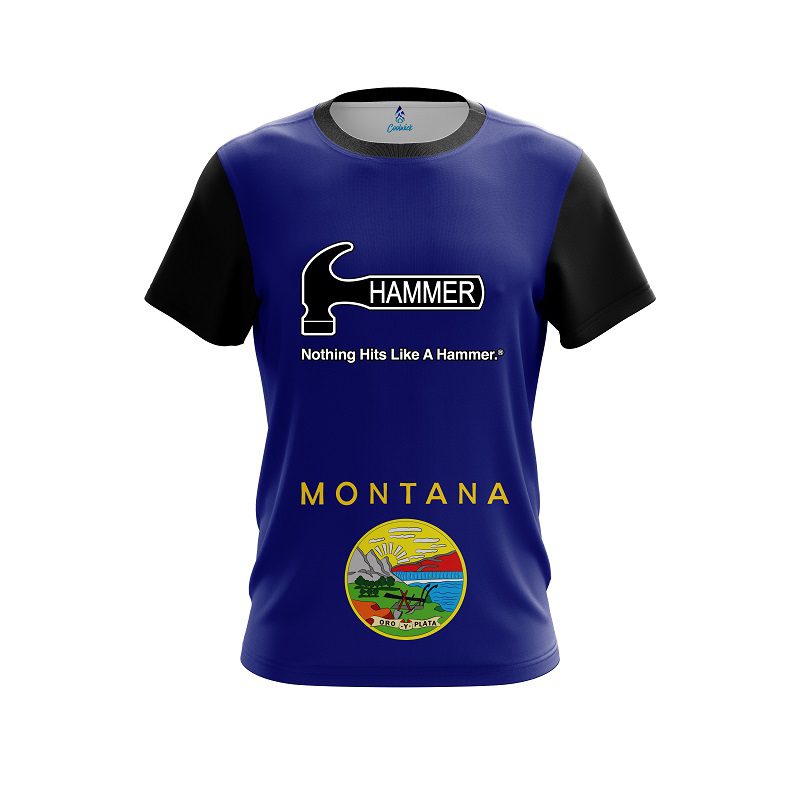 Hammer Montana Flag CoolWick Bowling Jersey