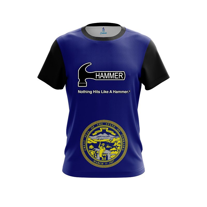 Hammer Nebraska Flag CoolWick Bowling Jersey