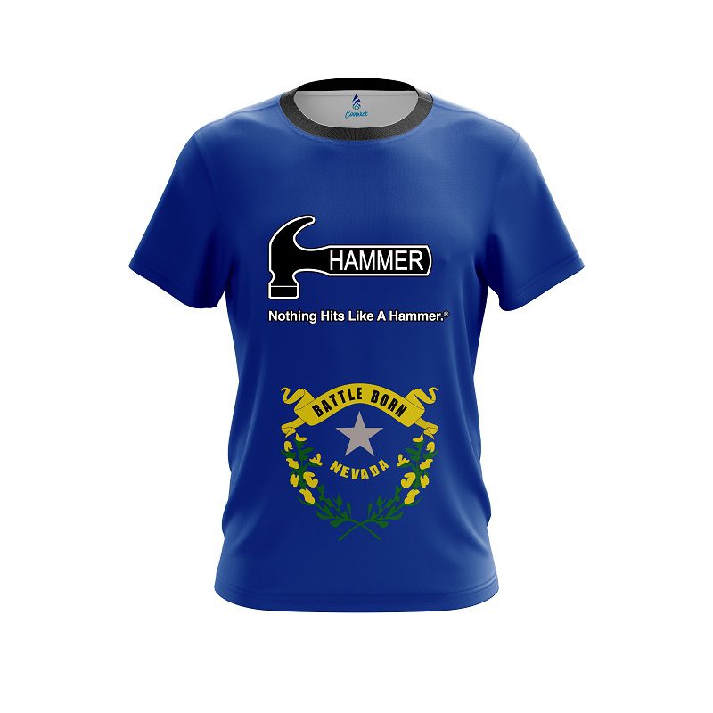Hammer Nevada Flag CoolWick Bowling Jersey