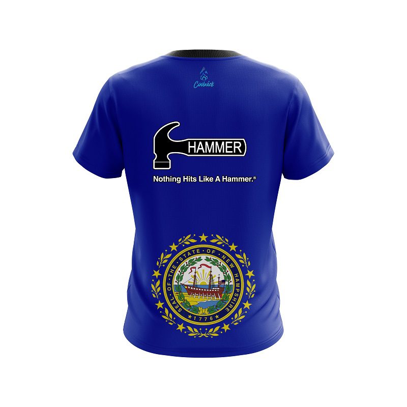Hammer New Hampshire Flag CoolWick Bowling Jersey - Image 2