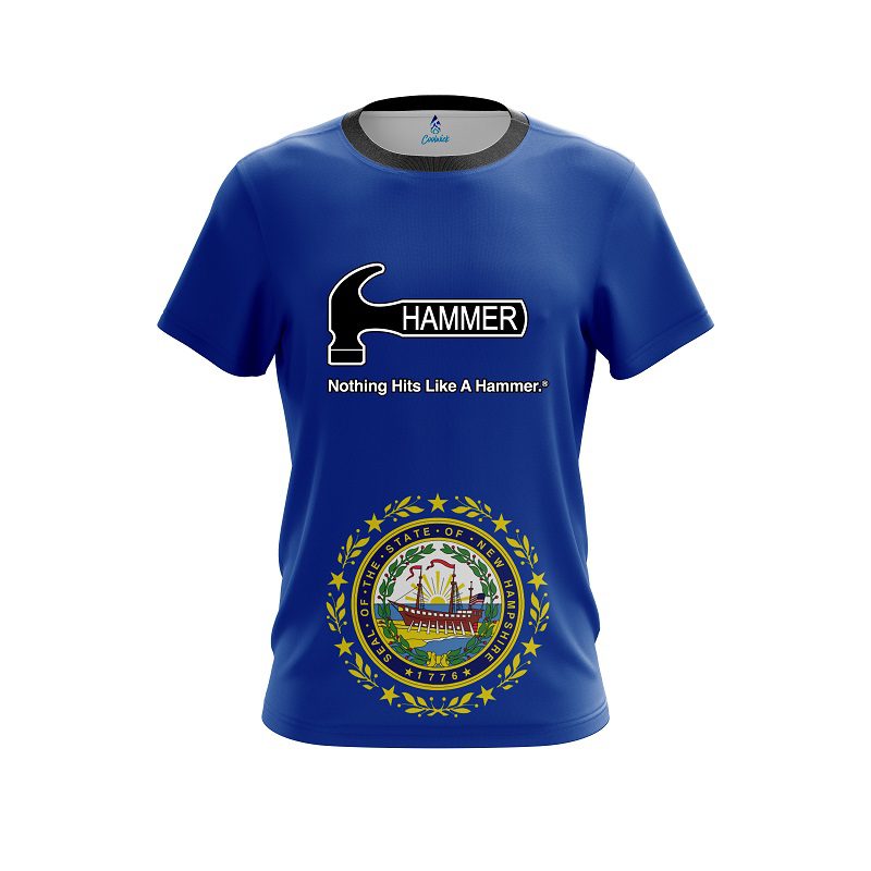 Hammer New Hampshire Flag CoolWick Bowling Jersey