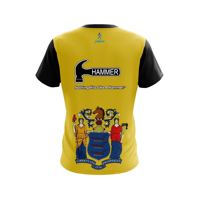 Hammer New Jersey Flag CoolWick Bowling Jersey - Image 2