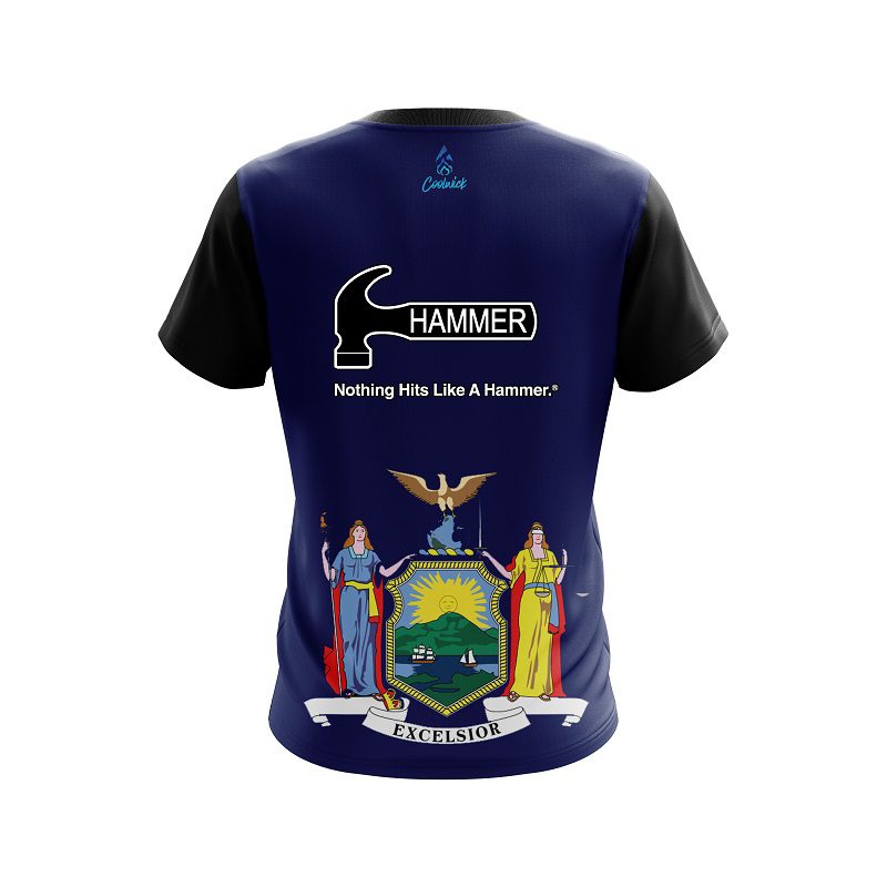 Hammer New York Flag CoolWick Bowling Jersey - Image 2