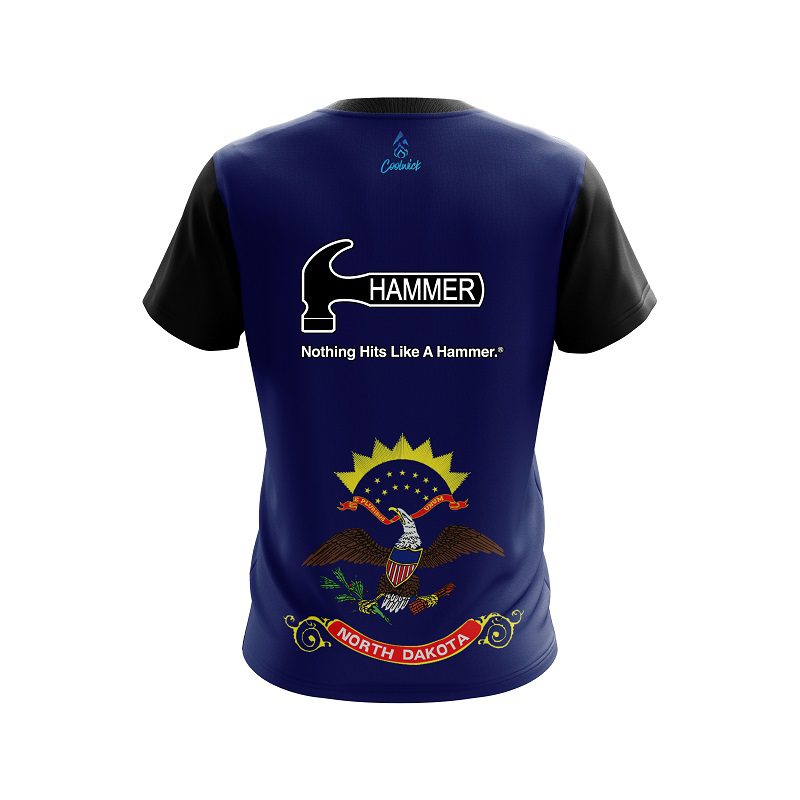 Hammer North Dakota Flag CoolWick Bowling Jersey - Image 2