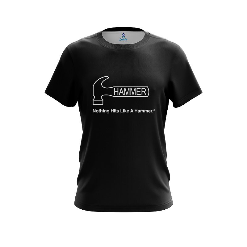 Hammer Plain Black CoolWick Bowling Jersey