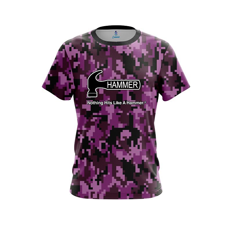 Hammer Digital Camo Purple CoolWick Bowling Jersey