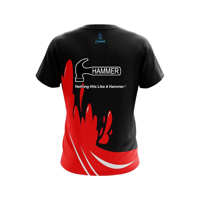 Hammer Red Splash CoolWick Bowling Jersey - Image 2