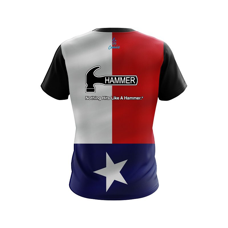 Hammer Texas Flag CoolWick Bowling Jersey - Image 2