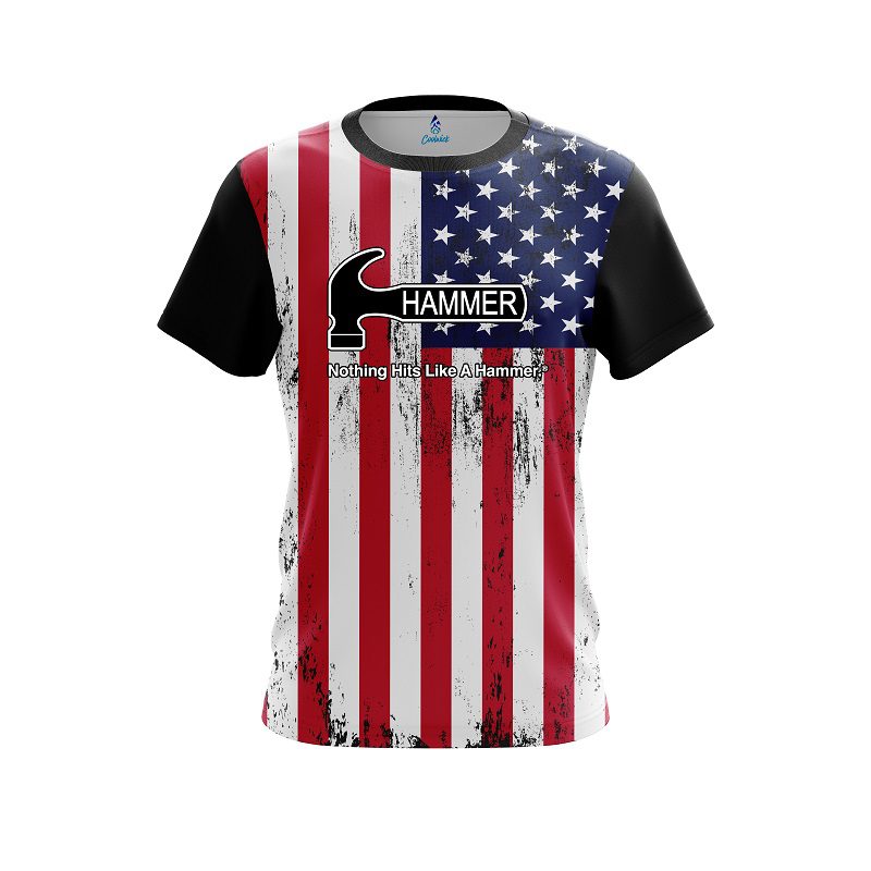 Hammer USA Flag CoolWick Bowling Jersey