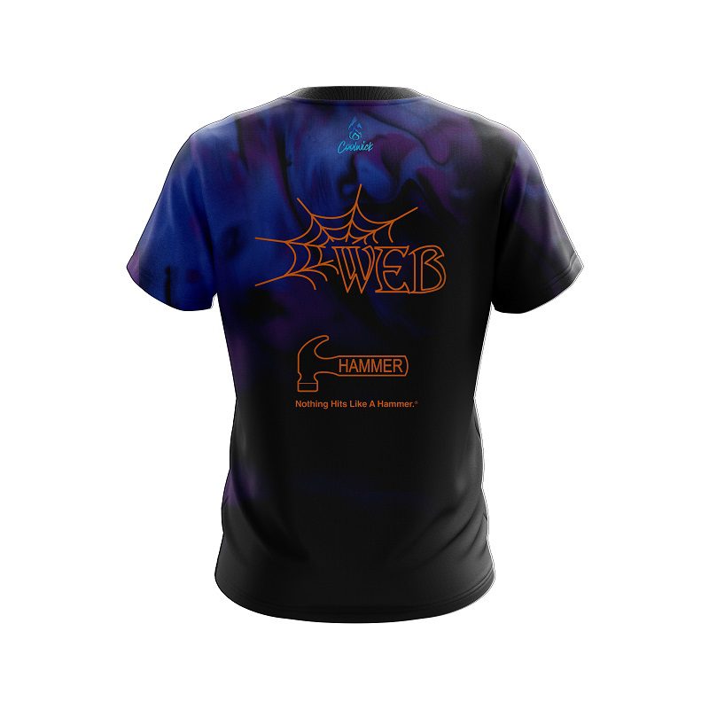 Hammer Web Blue CoolWick Bowling Jersey - Image 2