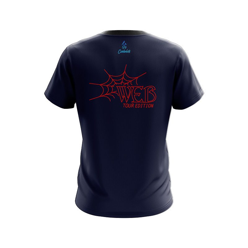 Hammer Web Tour Blue CoolWick Bowling Jersey - Image 2