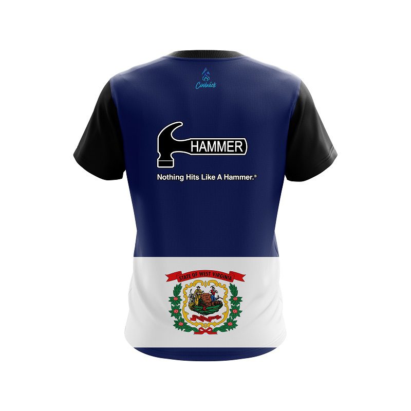 Hammer West Virginia Flag CoolWick Bowling Jersey - Image 2