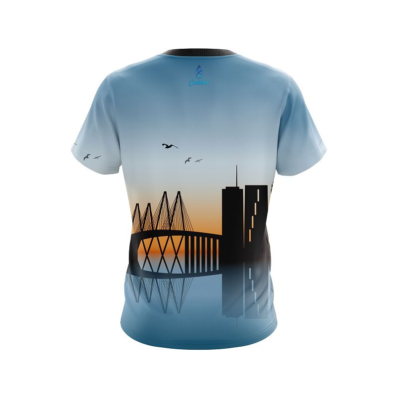Plain Houston Skyline CoolWick Bowling Jersey - Image 2