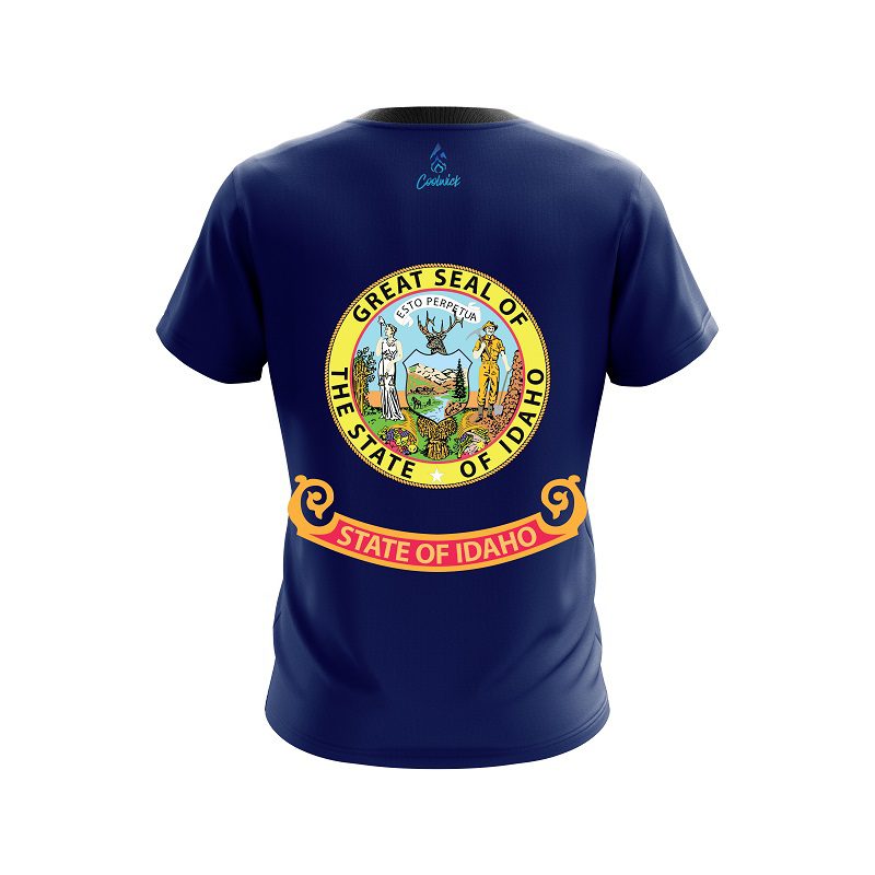 Plain Idaho Flag CoolWick Bowling Jersey - Image 2