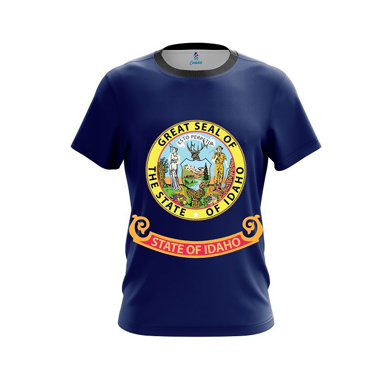 Plain Idaho Flag CoolWick Bowling Jersey