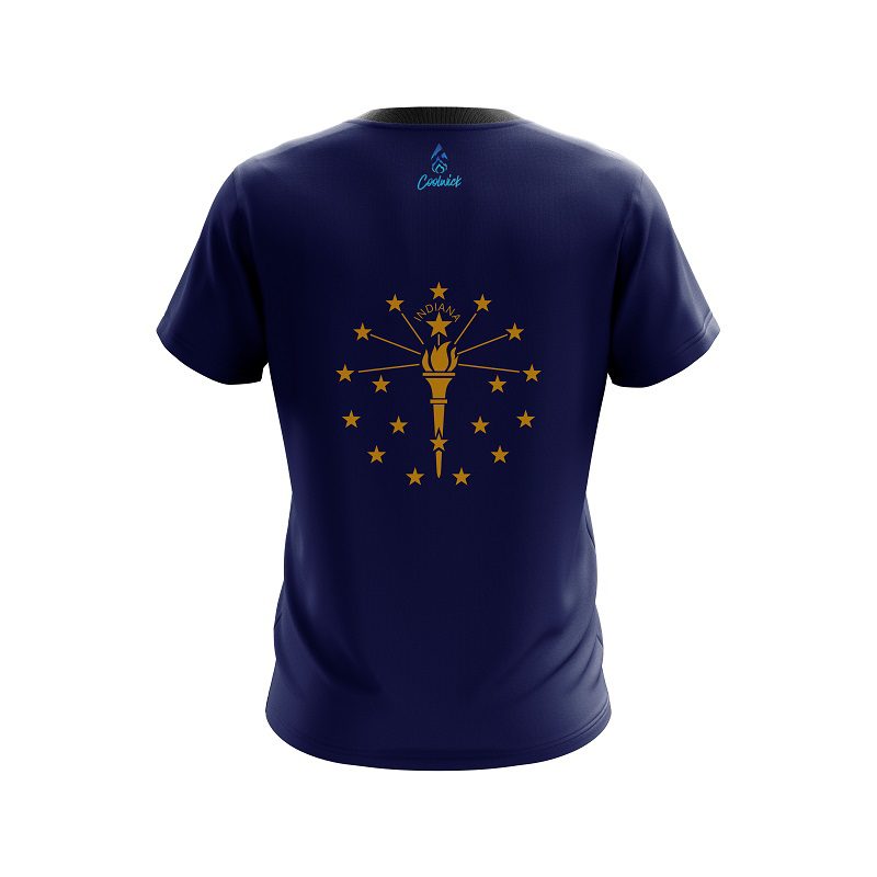 Plain Indiana Flag CoolWick Bowling Jersey - Image 2