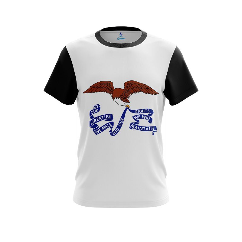 Plain Iowa Flag CoolWick Bowling Jersey