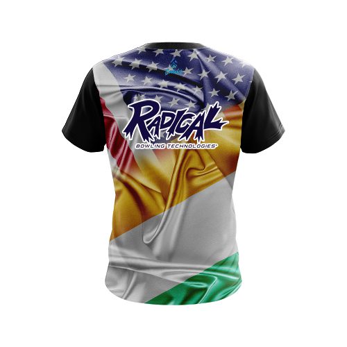 Radical Ireland USA Flag Shirt CoolWick Bowling Jersey - Image 2
