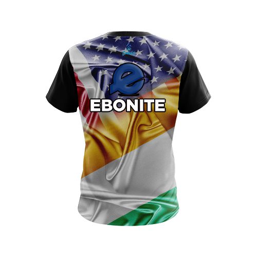 Ebonite Ireland USA Flag Shirt CoolWick Bowling Jersey - Image 2