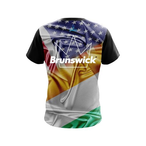 Brunswick Ireland USA Flag Shirt CoolWick Bowling Jersey - Image 2