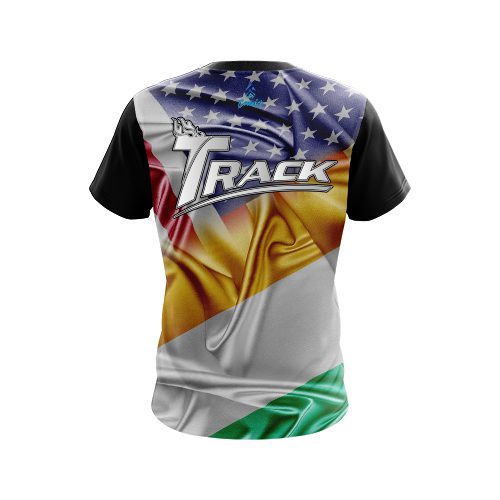 Track Ireland USA Flag Shirt CoolWick Bowling Jersey - Image 2