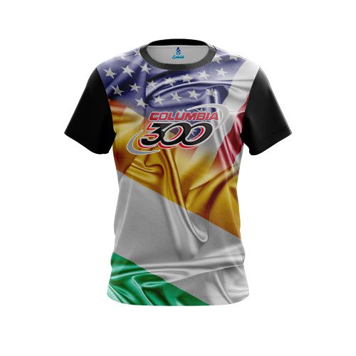 Columbia 300 Ireland USA Flag Shirt CoolWick Bowling Jersey
