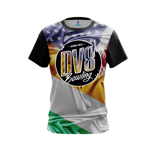 DV8 Ireland USA Flag Shirt CoolWick Bowling Jersey