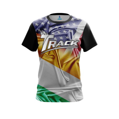 Track Ireland USA Flag Shirt CoolWick Bowling Jersey