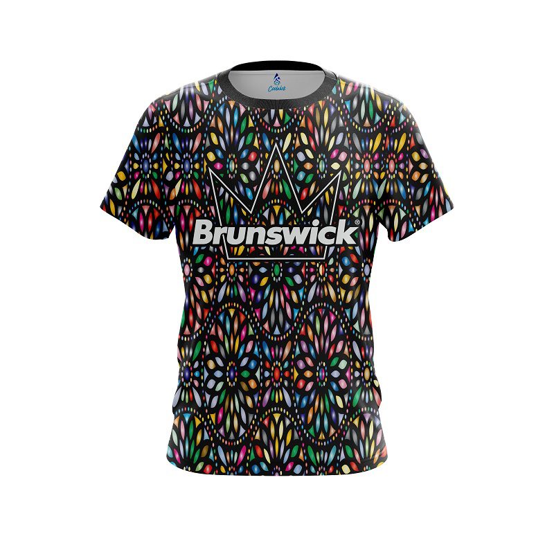 Brunswick Kaleidoscope Black CoolWick Bowling Jersey