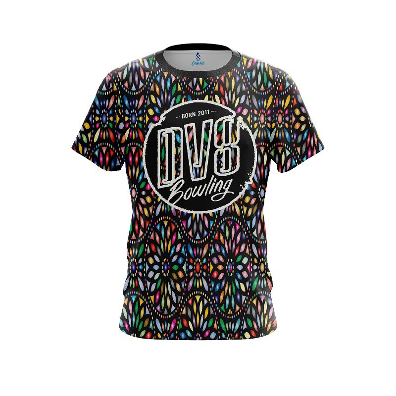 DV8 Kaleidoscope Black CoolWick Bowling Jersey