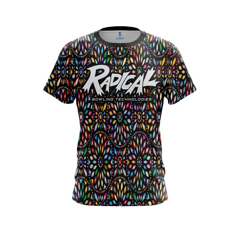 Radical Kaleidoscope Black CoolWick Bowling Jersey