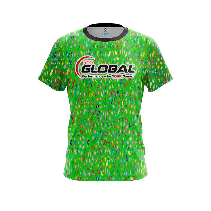 900 Global Kaleidoscope Lime CoolWick Bowling Jersey