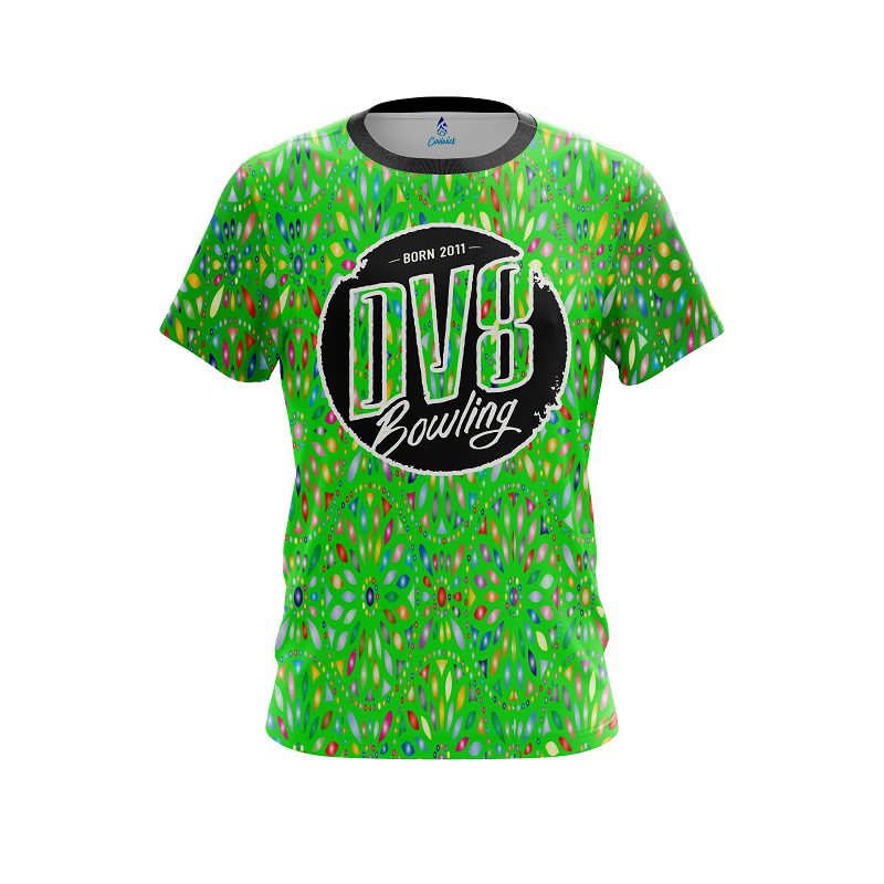 DV8 Kaleidoscope Lime CoolWick Bowling Jersey