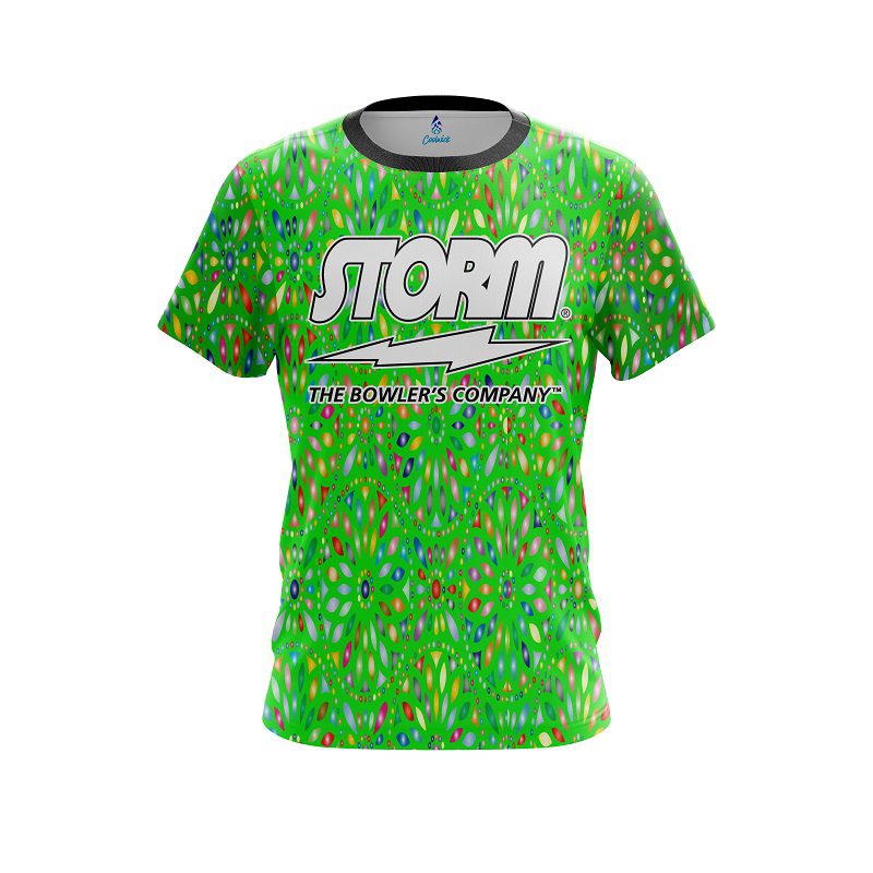 Storm Kaleidoscope Lime CoolWick Bowling Jersey