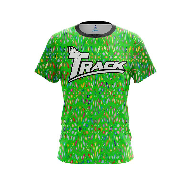 Track Kaleidoscope Lime CoolWick Bowling Jersey