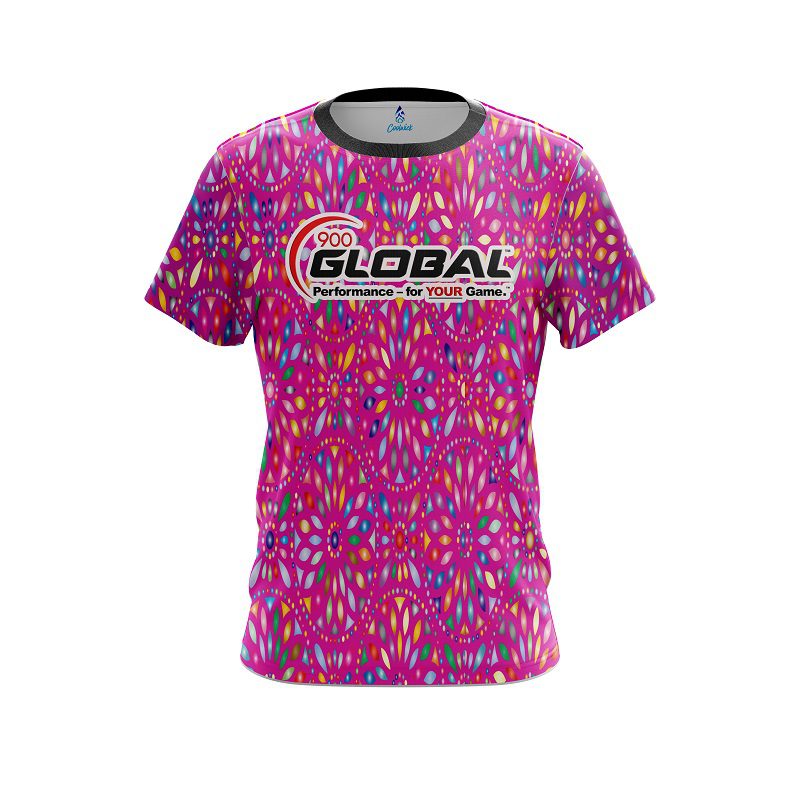 900 Global Kaleidoscope Pink CoolWick Bowling Jersey
