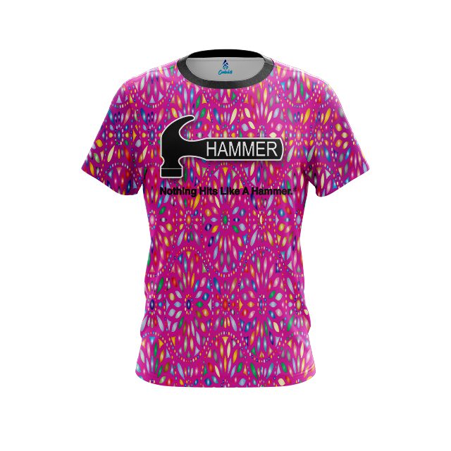 Hammer Kaleidoscope Pink CoolWick Bowling Jersey