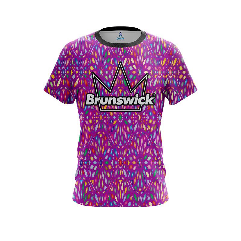 Brunswick Kaleidoscope Purple CoolWick Bowling Jersey
