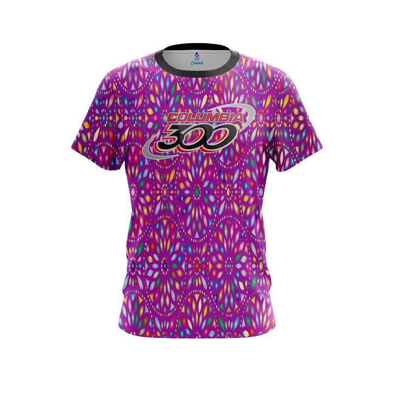 Columbia 300 Kaleidoscope Purple CoolWick Bowling Jersey