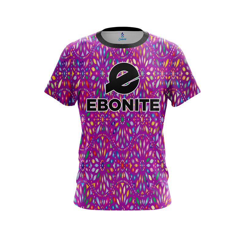 Ebonite Kaleidoscope Purple CoolWick Bowling Jersey