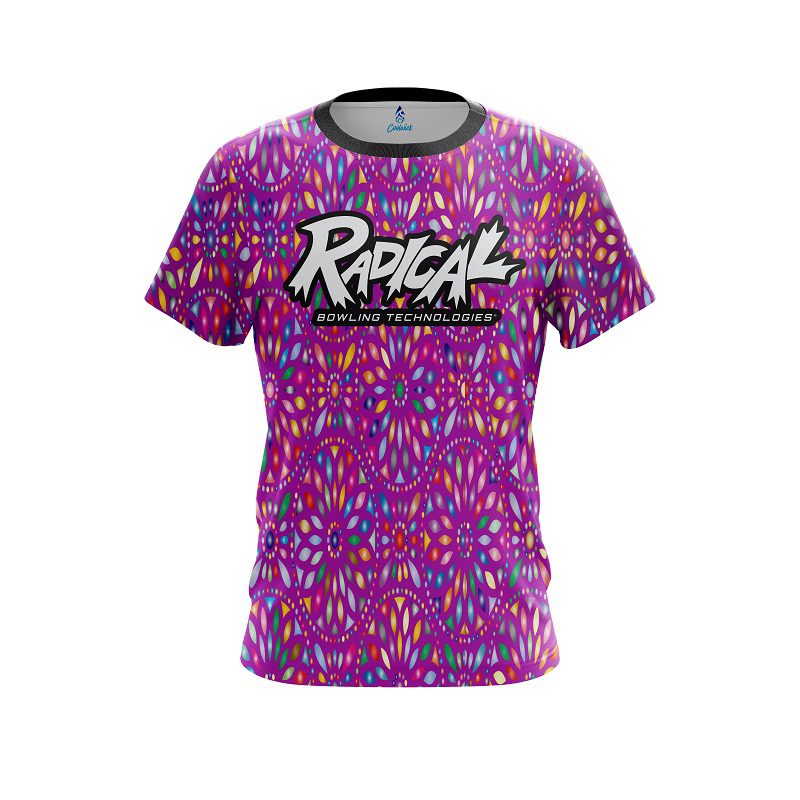 Radical Kaleidoscope Purple CoolWick Bowling Jersey