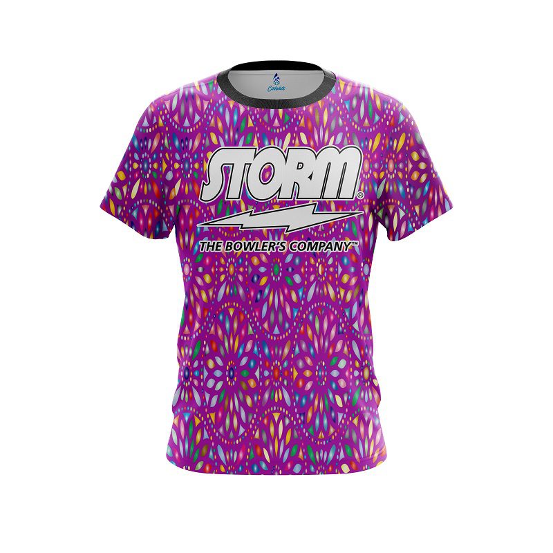 Storm Kaleidoscope Purple CoolWick Bowling Jersey